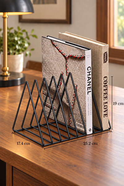 Edora Home Siyah Masa Üstü Kitap Düzenleyici Ofis Salon Organizer