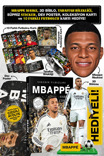 Parodi Yayınları Mbappe Futbol Kitabı Hediyeli Set - 3D Biblo, Maske, Korna, ...