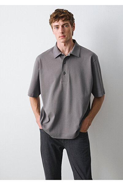 Mavi Anthracite Polo T-Shirt Loose Fit / Comfortable Fit 0613344-90721