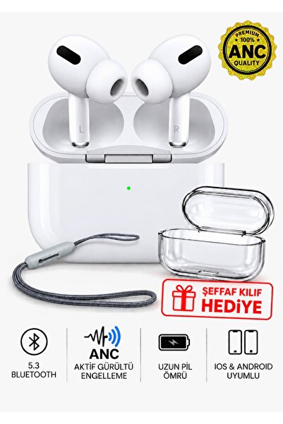 Air Pro 2 Anc Gürültü Engelleyici Bluetooth Kulaklık IOS Android Tüm Telefonlar ile Uyumlu Kulaklık