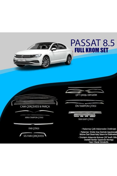 Niken Vw passat b8,5 full krom nikelaj seti 2019+