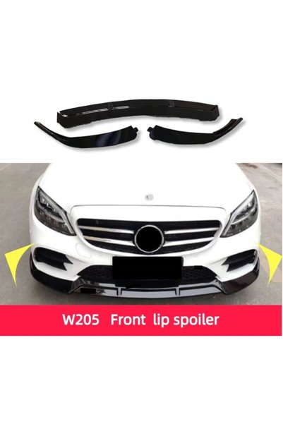 autogp Mercedes w205 ön tampon altı lip 3 parça kulaklı 2019+ c class