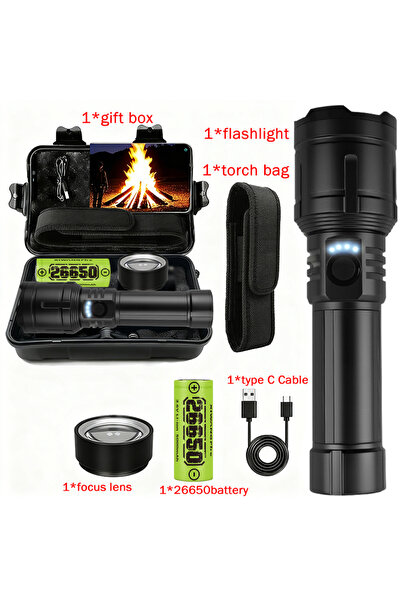 Choice6 Set B Flashlight Lighter & Power Bank Combo,Rechargeable,Zoomable Sup...