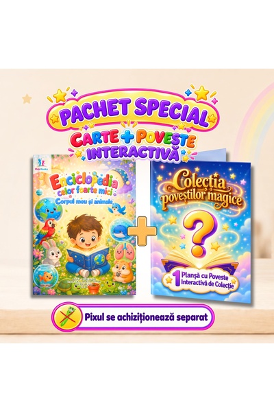 minibooks Pachet Corpul meu și animalele Carte cu Sunete Interactivă + 1 Pove...