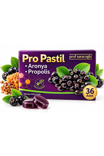 prof saracoğlu Pro Pastil Aronya & Propolis Takviye Edici Gıda | Boğaz Pastili