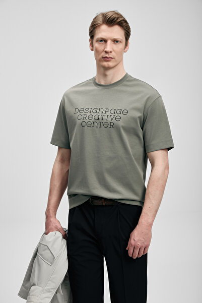 Lufian Frank Modern Graphic T-Shirt Green