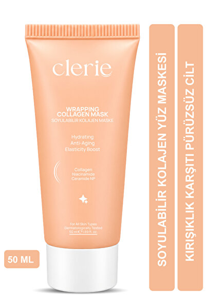 Clerie Cosmetics قناع وجه قابل للتقشير يحتوي على الكولاجين - يمنح البشرة نضار...