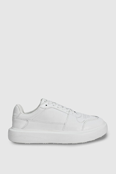 Lufian Mateas Men's Leather Sneaker Shoes White
