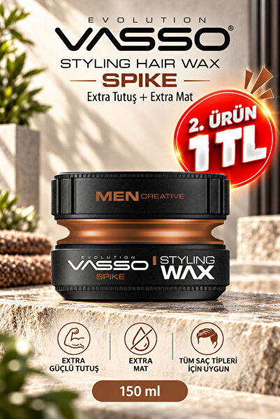 Vasso Men 24 Saat Ekstra Sert Tutuş Güçlü Ve Mat Görünümlü Killi Wax - Spike ...