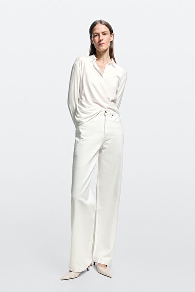 Massimo Dutti Yüksek bel wide leg jean