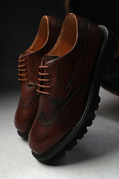 Lufian Mary Women's Leather Shoes Brown