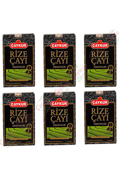 Çaykur HEDİYELİK RİZE ÇAYI 500 GR X 6 ADET KUTU AMBALAJ DÖKME SİYAH ÇAY