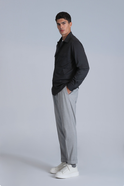 Lufian Cameron Erkek Basic Gömlek Slim Fit Haki
