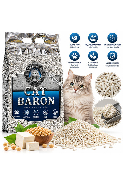 Tofu Kedi Kumu | Doğal, Topaklanan, Tozsuz| 5 Lt / 2 Kg