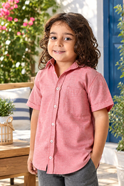 Banadamoda Boy's Short Sleeve Basic Shirt