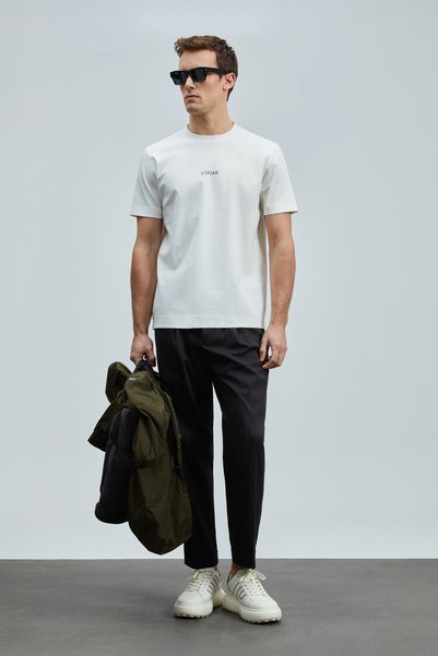 Lufian Marcus Modern Graphic Tee Off-White