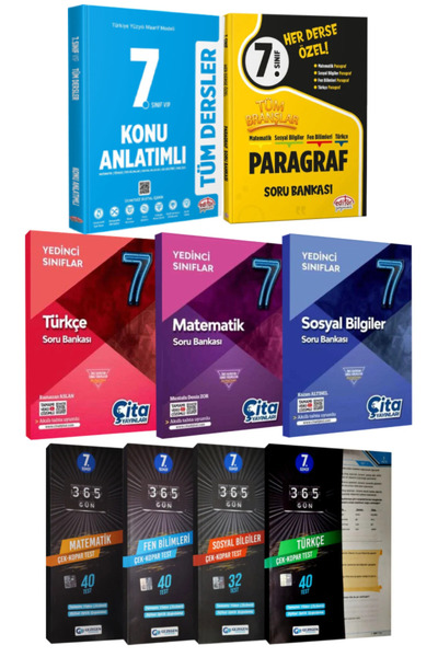 Editör Yayınevi 7. Sınıf Tüm Dersler Konu Anlatımı+Paragraf Soru Bankası+ Tür...
