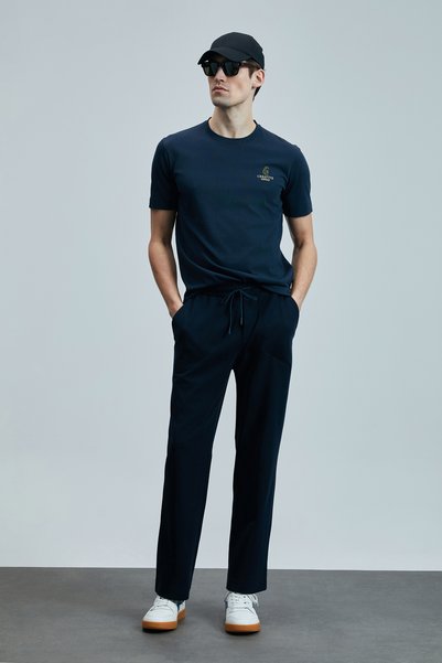 Lufian Olıvia Modern Graphic T-Shirt Navy Blue