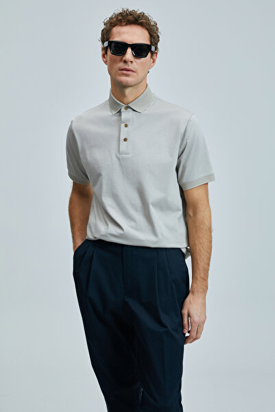 Lufian Luna Smart Men's Polo T-Shirt Beige