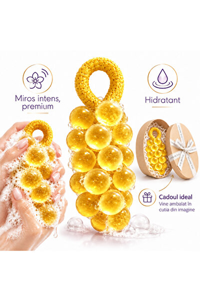 Niru Sapun exfoliant handmade GoSoap™ - in forma de ciorchine de struguri, cu...