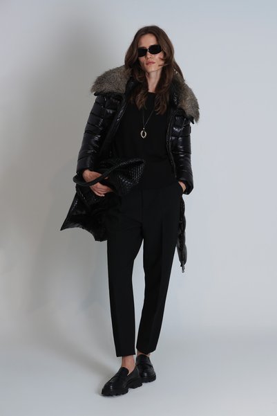 Lufian Image Goose down Women's Coat Black