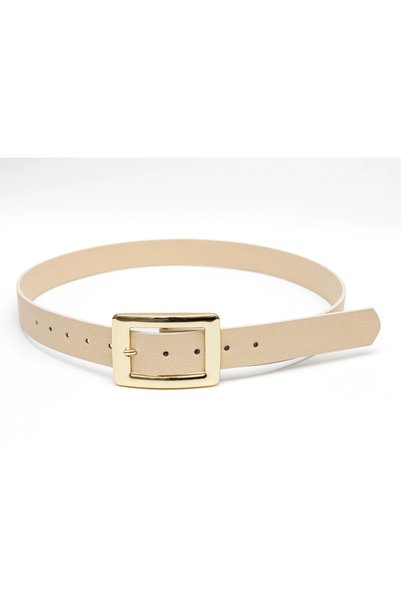 marisha Women's Gold Rectangular Buckle Belt Skirt Trouser Dress Belt