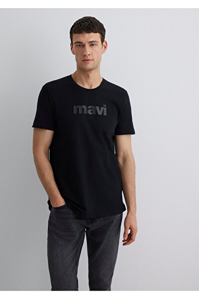 Mavi Logo Printed Black T-Shirt Slim Fit / Slim Fit 065199-900