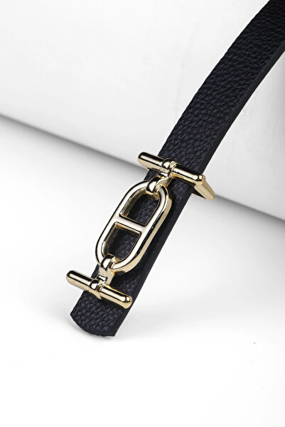 marisha Black Gold Buckle Stylish Women's Belt, Trouser Belt, Shirt Belt, Coa...