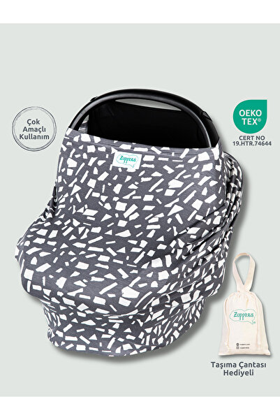 Zuppers Functional Stroller and Nursing Cover - Geo - Pouch Bag Gift