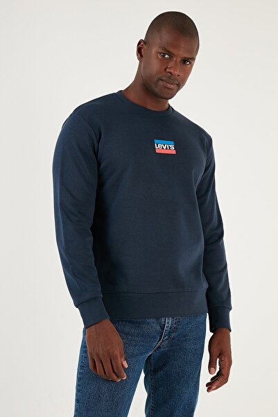 Levi's Bisiklet Yaka Mavi Erkek Sweatshırt A2824-0006
