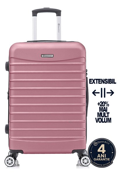 Quasar & Co. Troler Mare Extensibil, troller Line, 77x53x32-37cm, bagaj de ca...