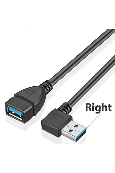 Choice Right 1pc USB 3.0 Right Angle Extension Cable High-Speed Data & Fast C...
