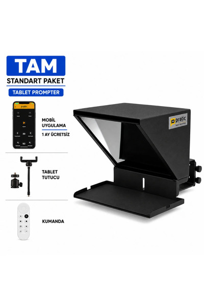 Pratic Tablet Prompter TAM SET – Kumandalı (Yerli Ürün & Yazılım)
