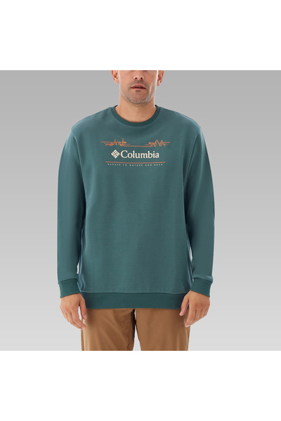 Columbia Nature And Back Crew Erkek Yeşil Outdoor Sweatshirt Cs0329-353