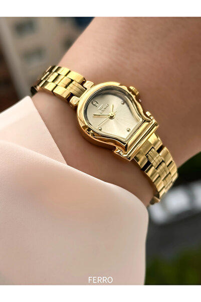 FERRO Yellow steel strap women's wristwatch fl61003a-b4 3 atm waterproof 2 ye...