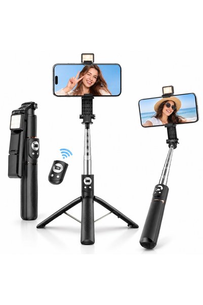 Coverzone NP-01S 170 cm Selfie Çubuğu Tripod Bluetooth Kumandalı 3 Modlu LED ...