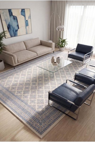 Al Kaffary Carpet سجادة ألكافاري ريمز، لون كريمي كلاسيكي، 160 × 230 سم