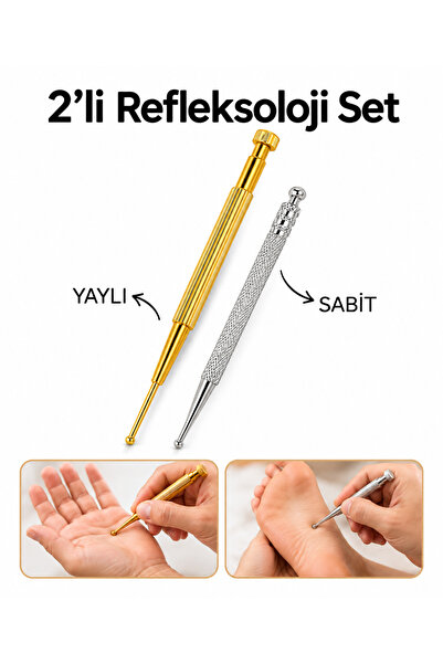 HVM Refleksoloji Çubukları, Prob ,Akupresür ve Refleksoloji Masaj Kalemi Meta...