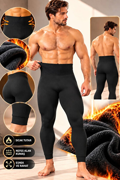 FİT1BEDEN Fit1beden Erkek Peluş İçlik Termal İçlik Termal Tayt Kışlık 10 Kat ...