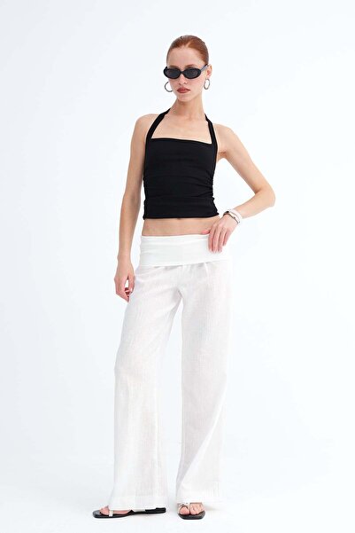 Addax Keten Wide Leg Pantolon PN18549