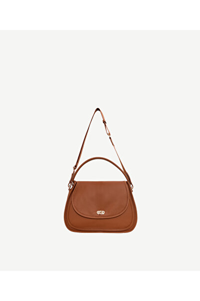 Yargıcı Lock Detailed Leather Shoulder Bag