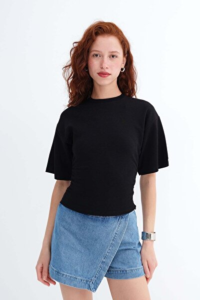 Addax Side Gathered T-Shirt P261003