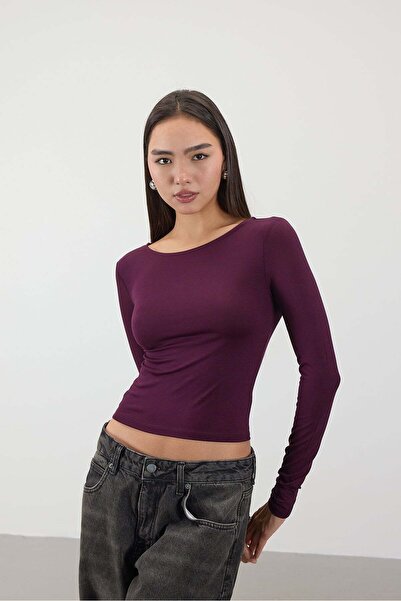 Addax Long Sleeve Basic Blouse B1605-S4