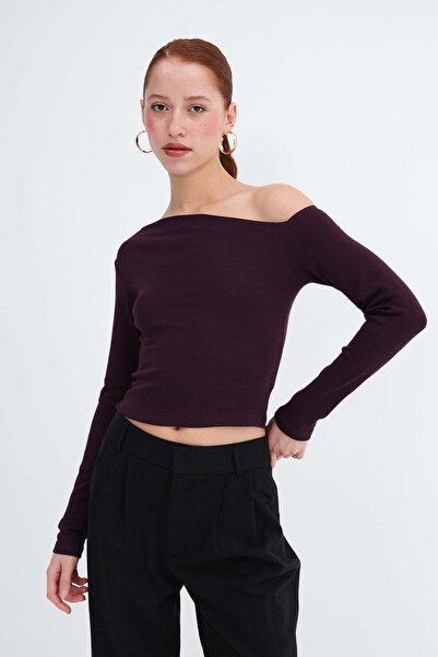 Addax Boat Neck Long Sleeve Blouse B1879