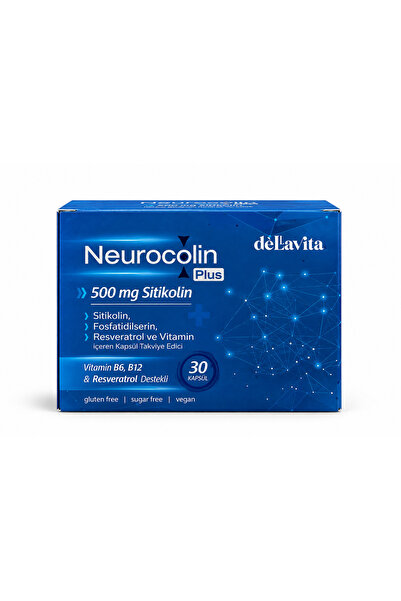 Neurocolin Plus 500 mg Sitikolin – Fosfatidilserin, Resveratrol, B6 ve B12 Vitaminleri | 30 Kapsül