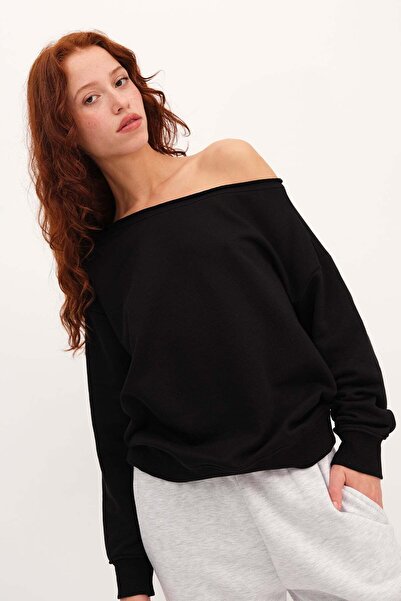 Addax Kayak Neckline Sweatshirt S10546