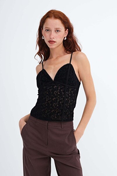 Addax Lace-Up Strappy Tank Top A18609