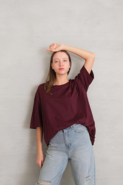 Addax Bisiklet Yaka Basic T-shirt P10111-D7