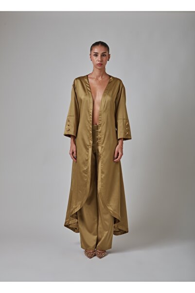 Karure Design Karure Kem Göz 01 Kadın Yağ Yeşili Kuşaklı Kolu Gold Göz Aksesu...