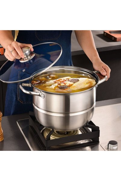 Muchmy 11-Piece Stainless Steel Soup Pot & Cookware Set